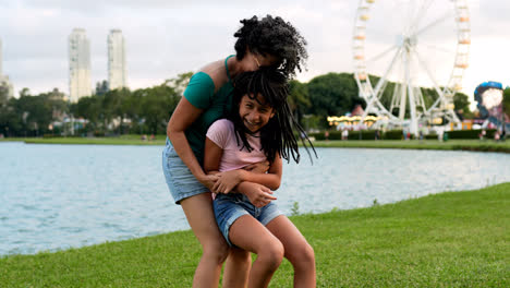 Girl-and-woman-having-fun-outdoors